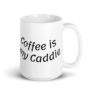 White Glossy Golf Coffee Mug - Caddie