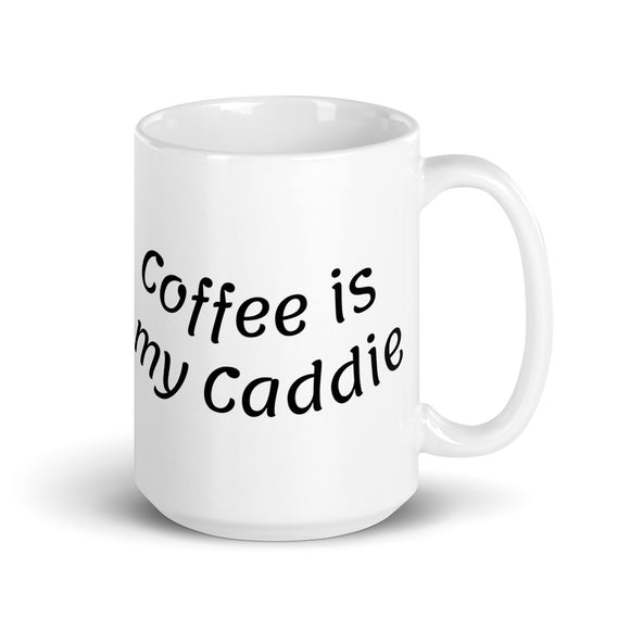 White Glossy Golf Coffee Mug - Caddie